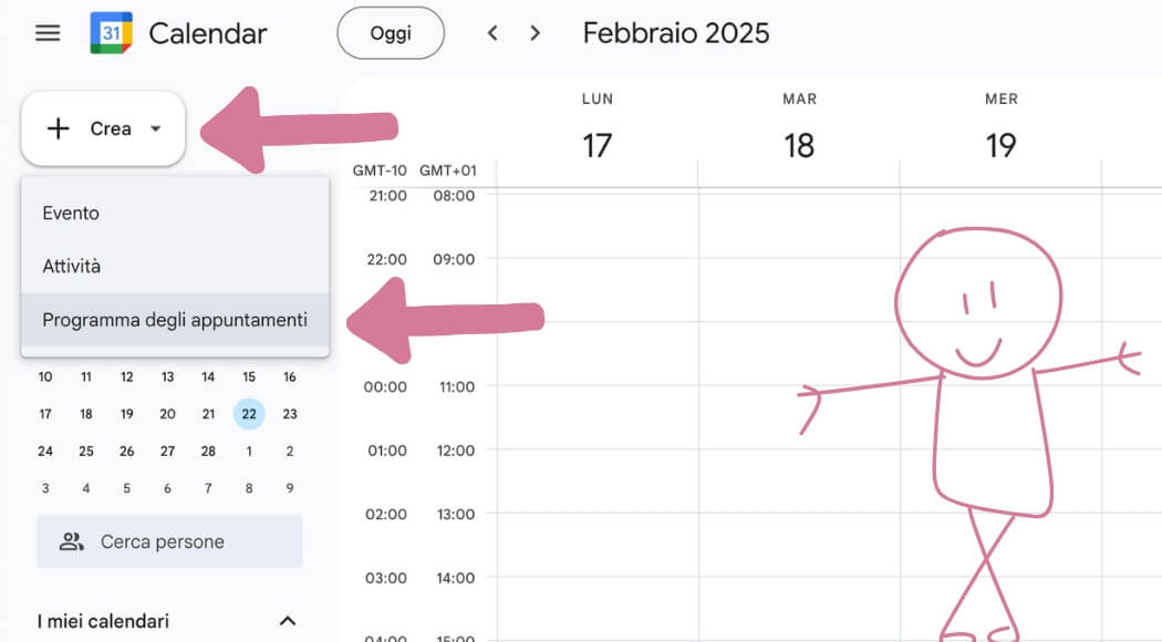 Creare un programma degli appuntamenti